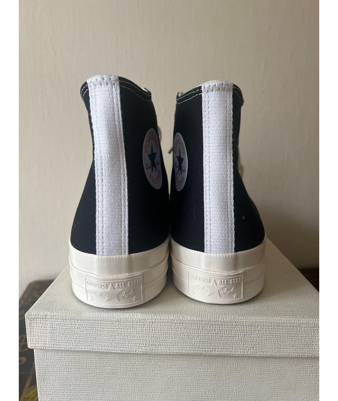 CONVERSE Черные резиновые высокие кроссовки / кеды, фото 4
