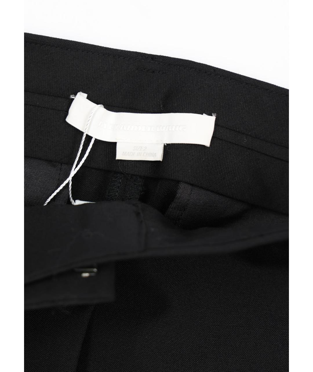 ALEXANDER WANG Черные шерстяные прямые брюки, фото 3