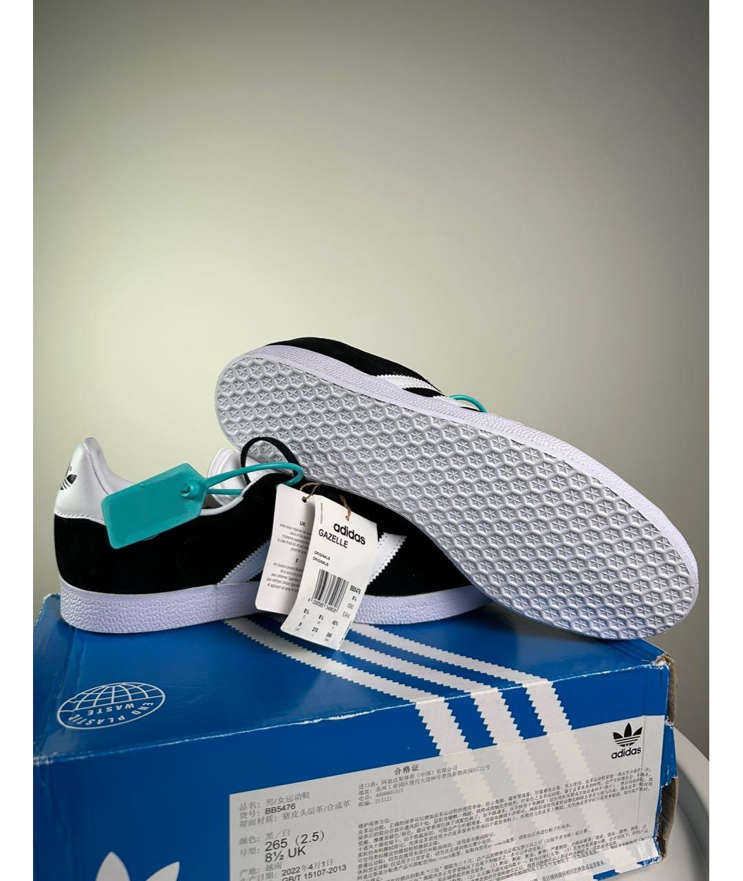ADIDAS Черные замшевые низкие кроссовки / кеды, фото 5