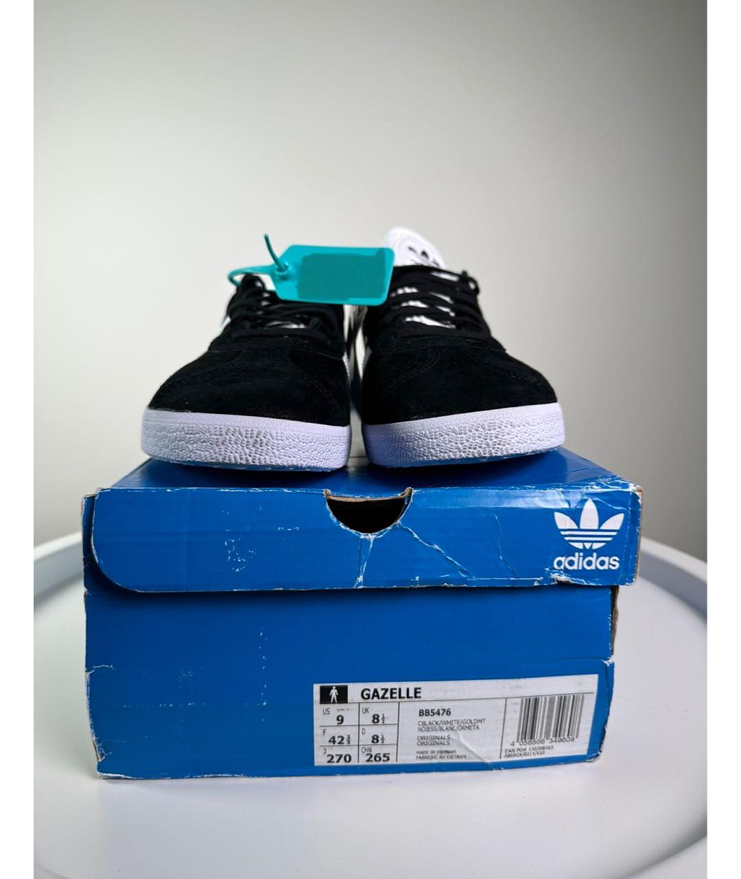 ADIDAS Черные замшевые низкие кроссовки / кеды, фото 2