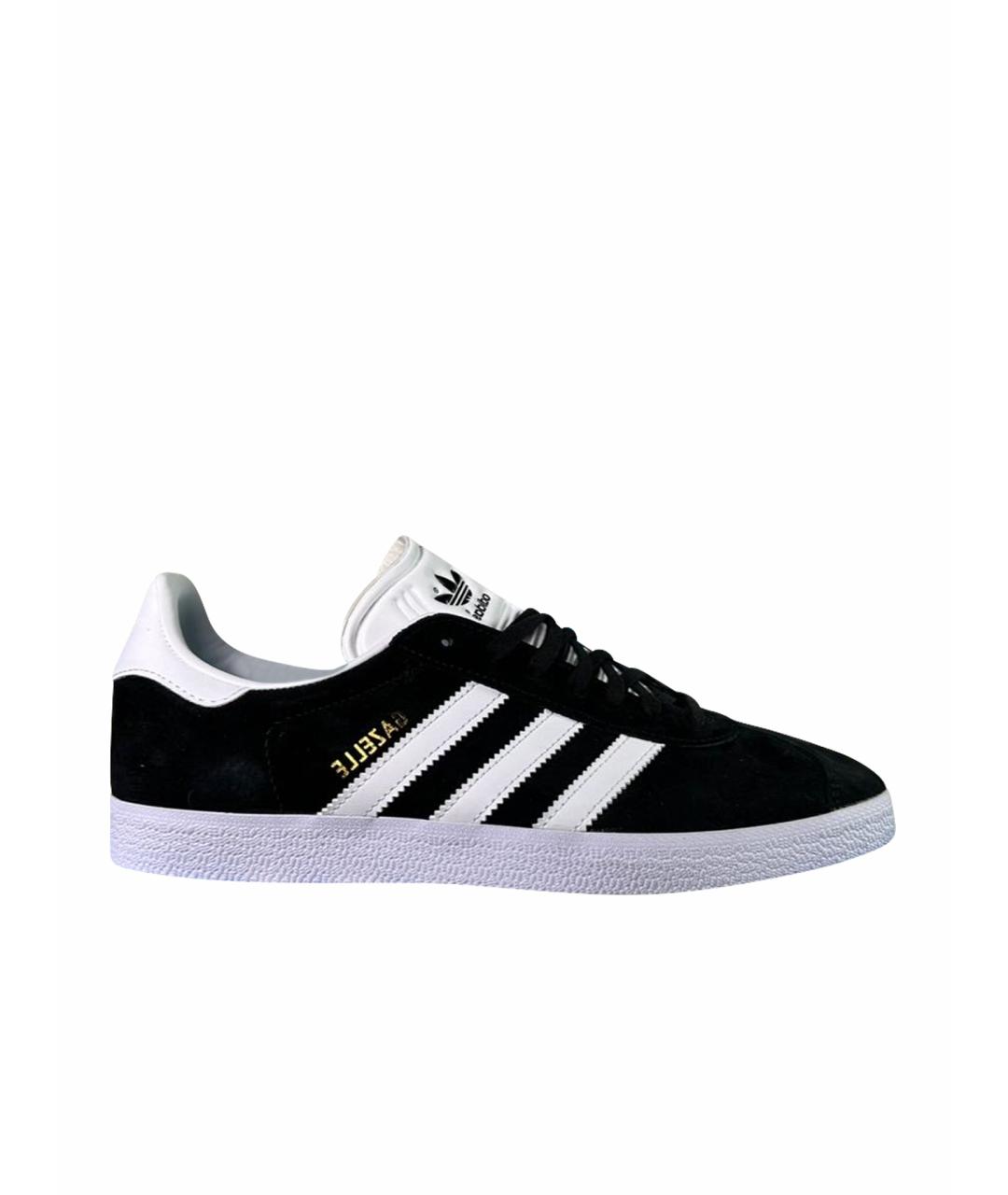 ADIDAS Черные замшевые низкие кроссовки / кеды, фото 1