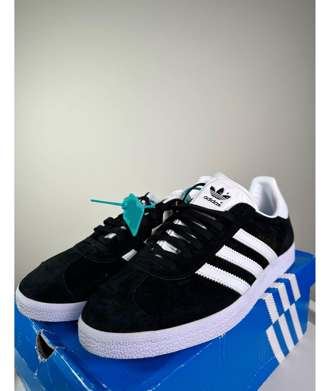 ADIDAS Черные замшевые низкие кроссовки / кеды, фото 3