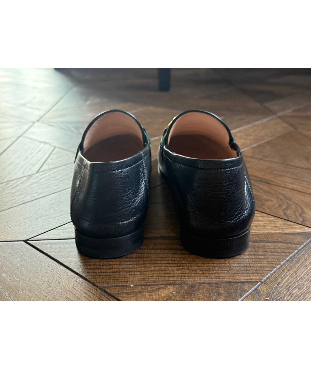 GUCCI Черные кожаные лоферы, фото 4