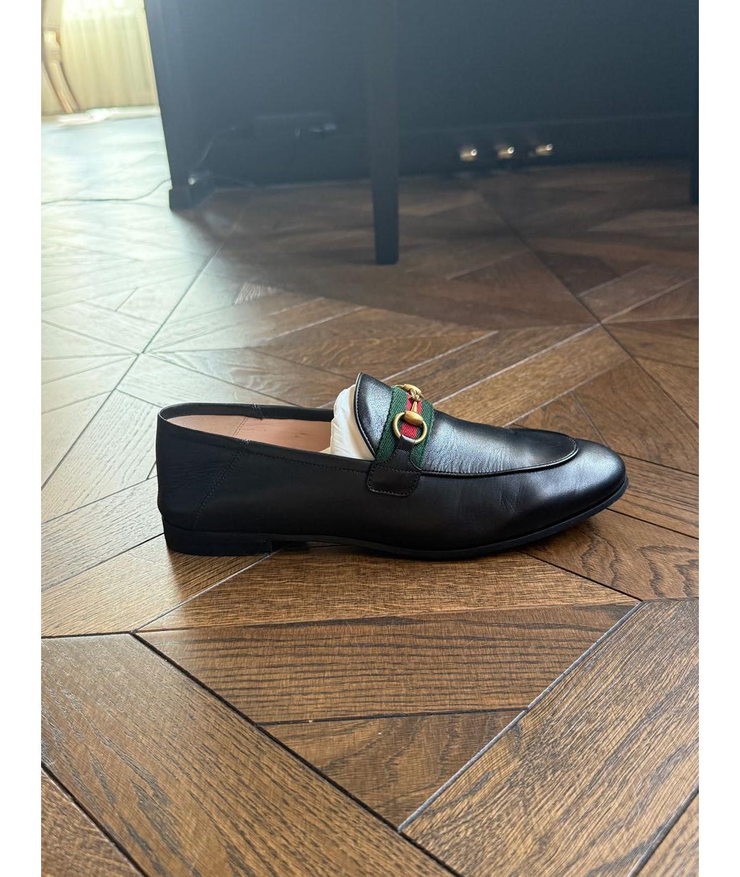 GUCCI Черные кожаные лоферы, фото 9