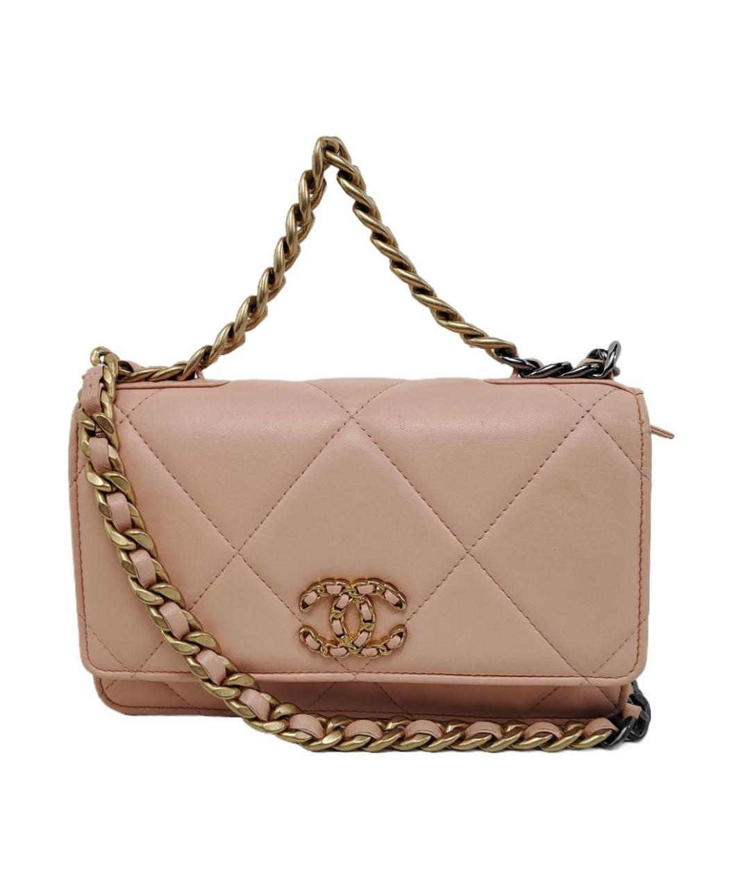 CHANEL Коралловая кожаная сумка через плечо, фото 1
