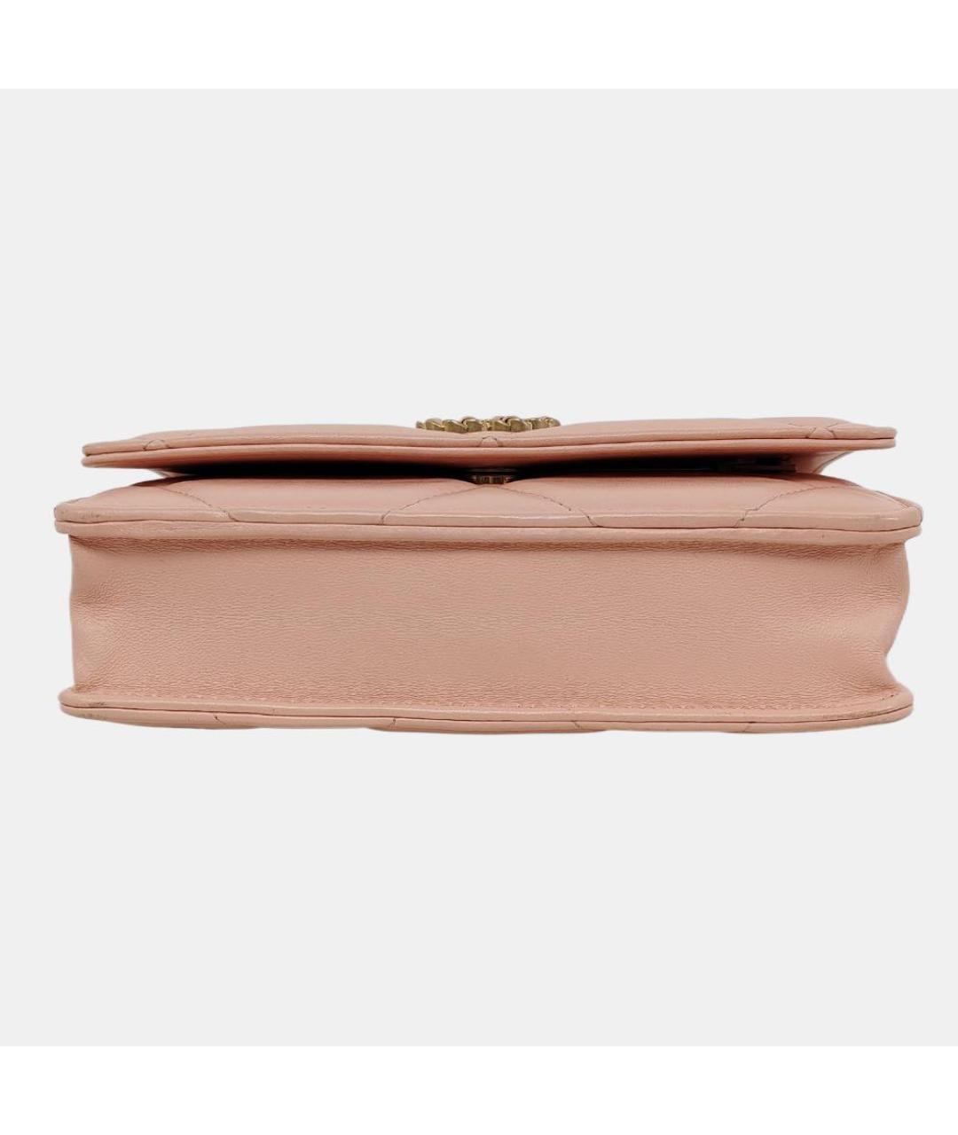 CHANEL Коралловая кожаная сумка через плечо, фото 4