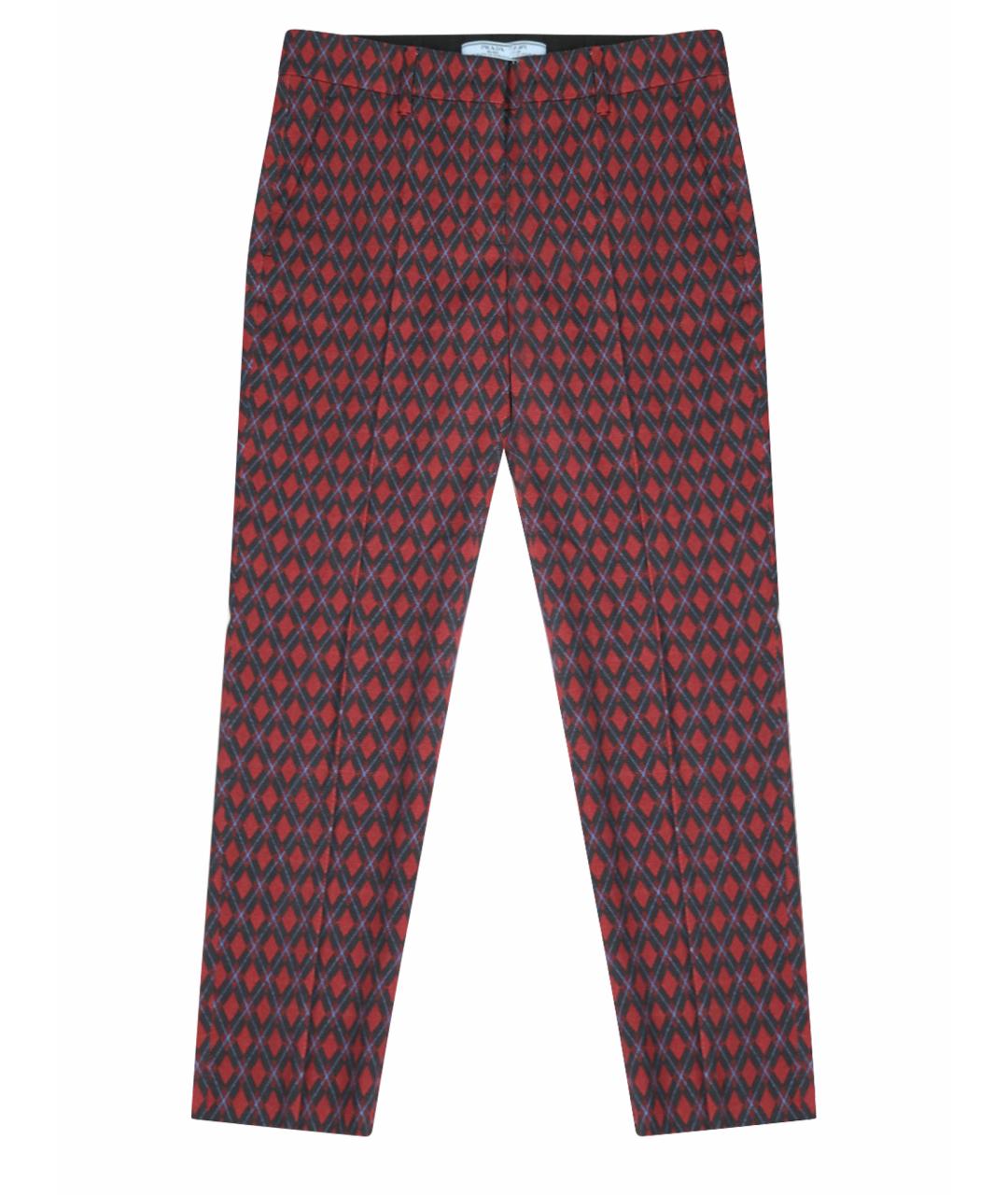 PRADA Мульти шерстяные прямые брюки, фото 1
