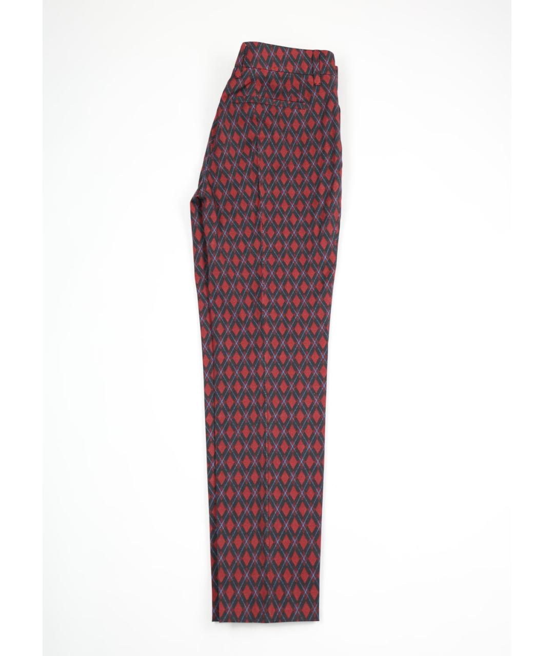 PRADA Мульти шерстяные прямые брюки, фото 2