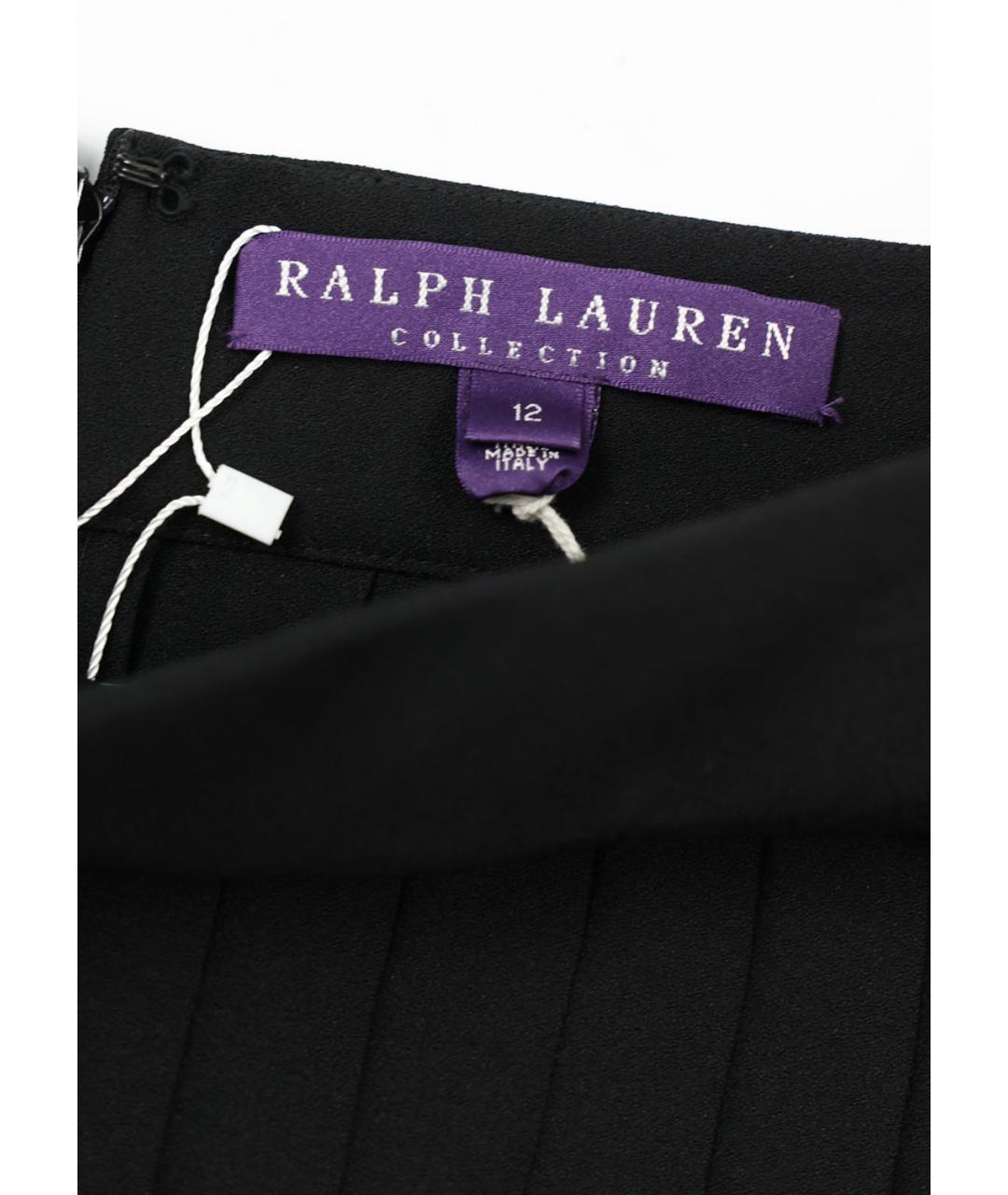 RALPH LAUREN COLLECTION Черные вискозные брюки широкие, фото 3