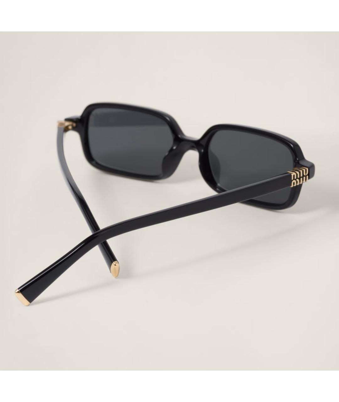 MIU MIU Черные пластиковые солнцезащитные очки, фото 2