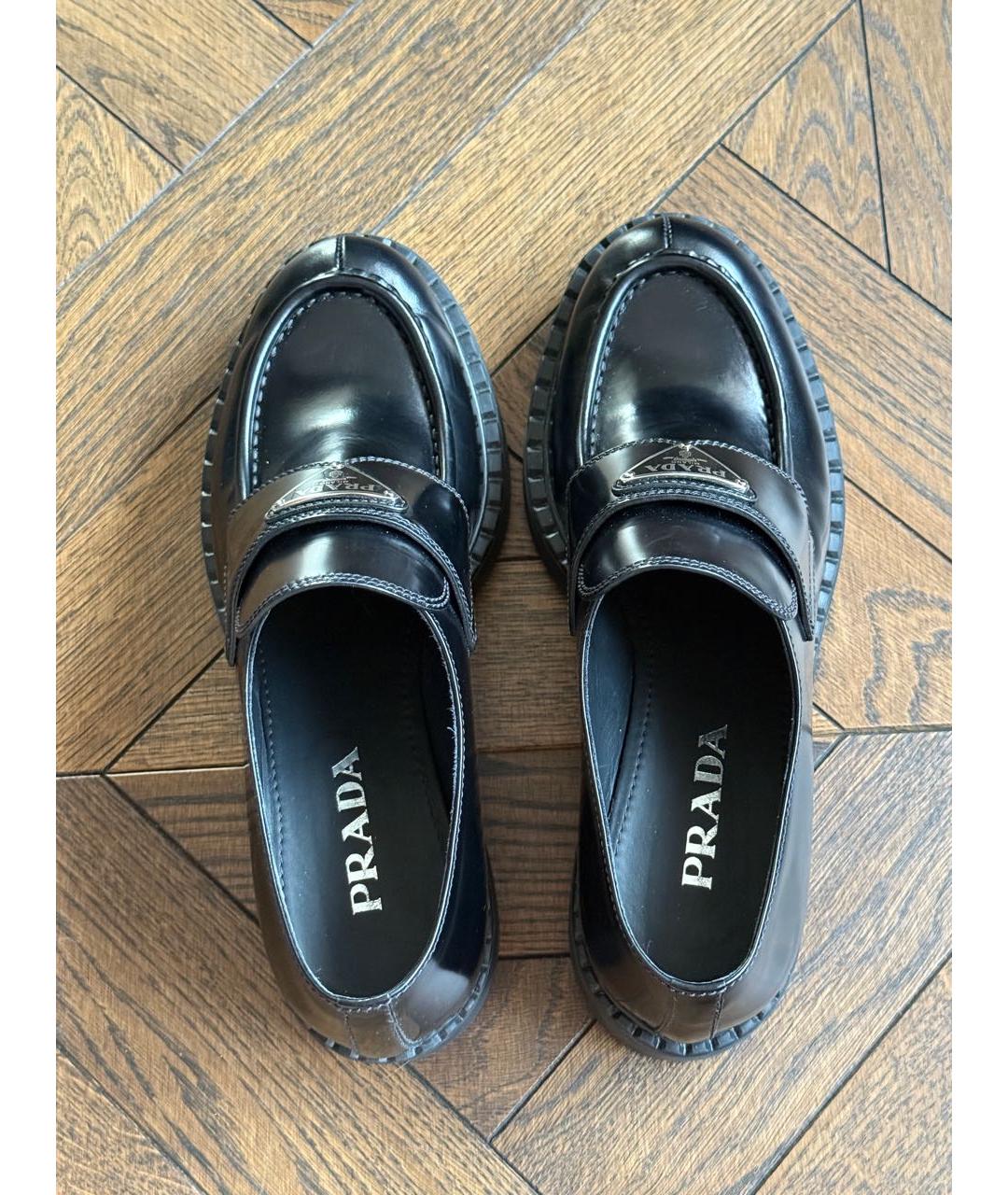 PRADA Черные кожаные лоферы, фото 3