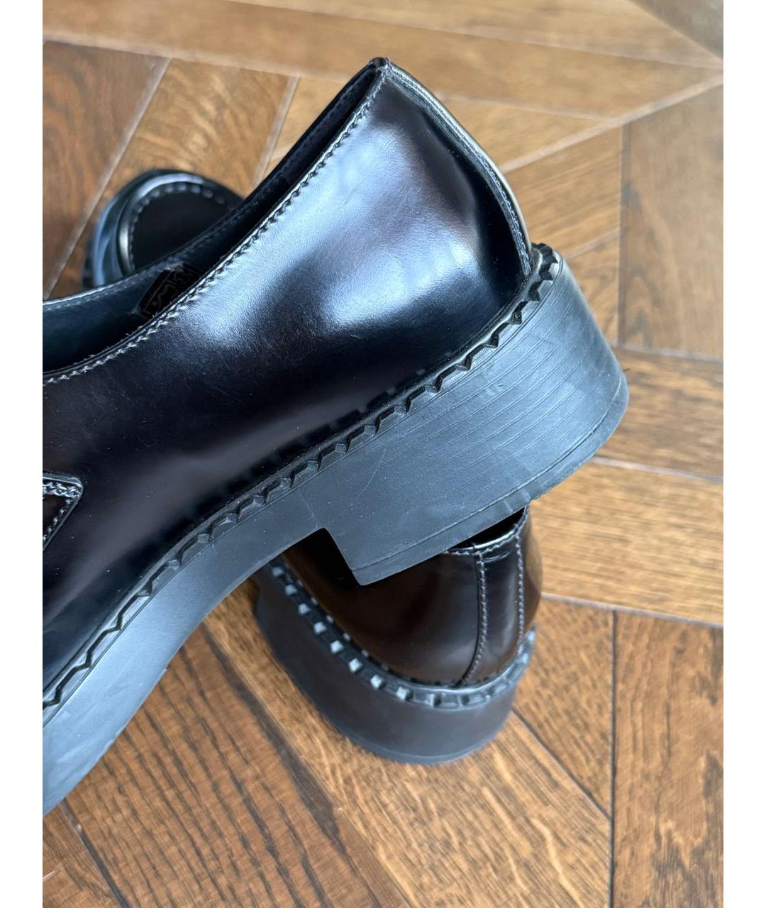 PRADA Черные кожаные лоферы, фото 8