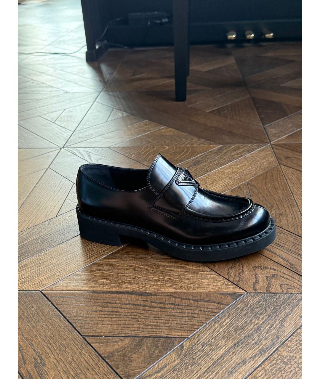 PRADA Черные кожаные лоферы, фото 9
