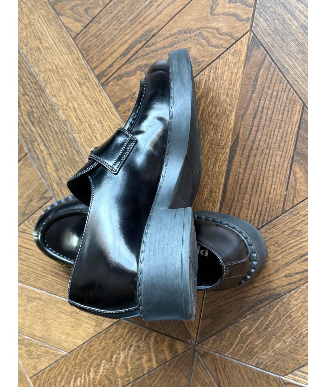 PRADA Черные кожаные лоферы, фото 7