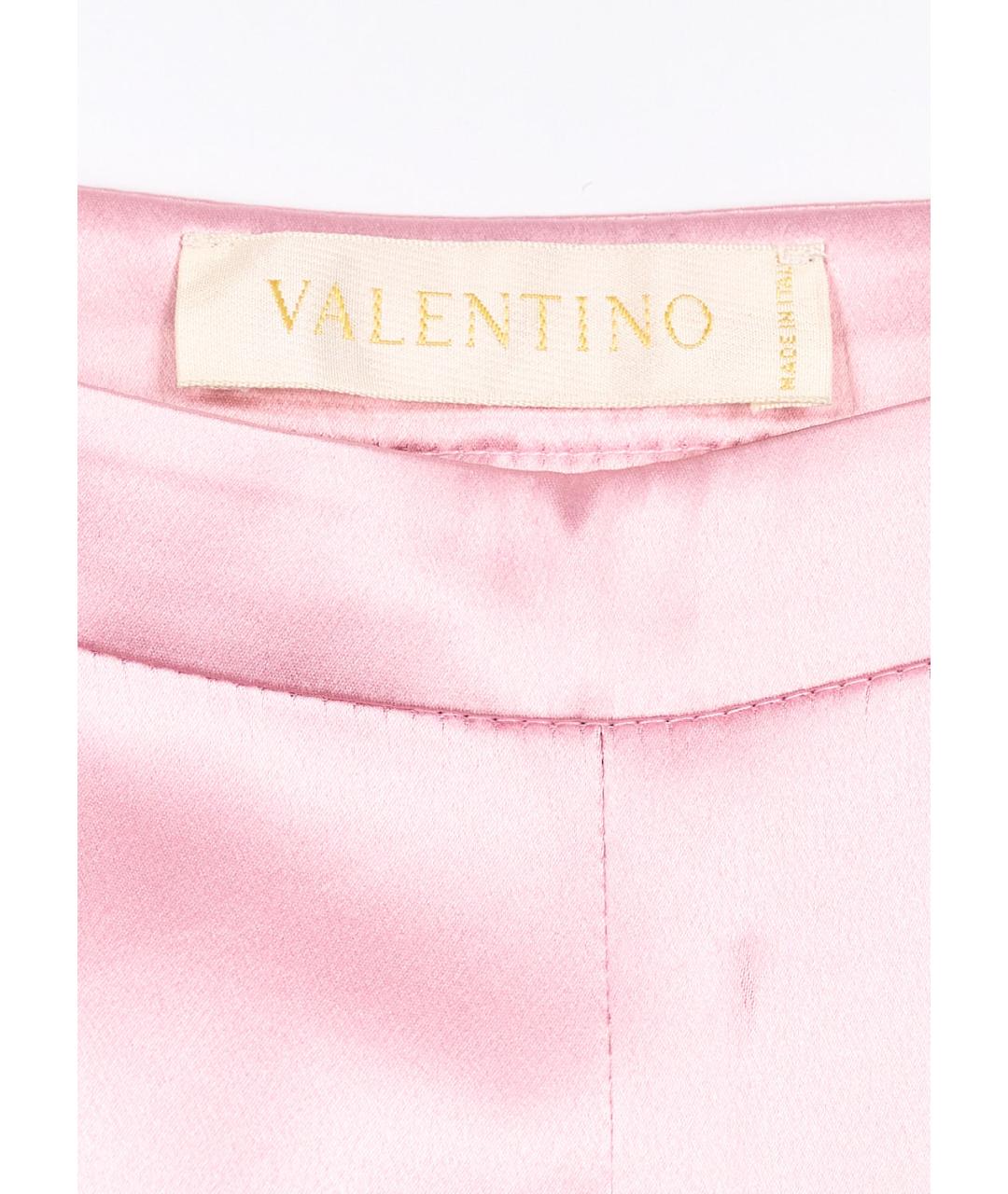 VALENTINO Розовые шелковые брюки широкие, фото 3