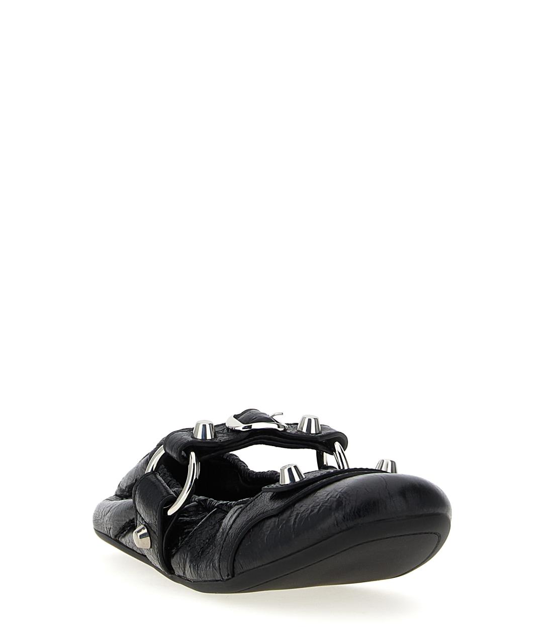 BALENCIAGA Черные кожаные балетки, фото 2