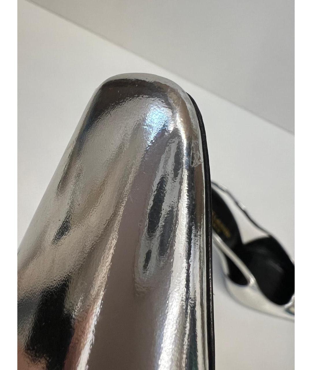 SAINT LAURENT Серебряные туфли, фото 6