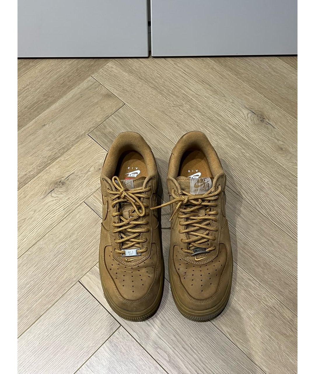 NIKE Коричневые замшевые низкие кроссовки / кеды, фото 3