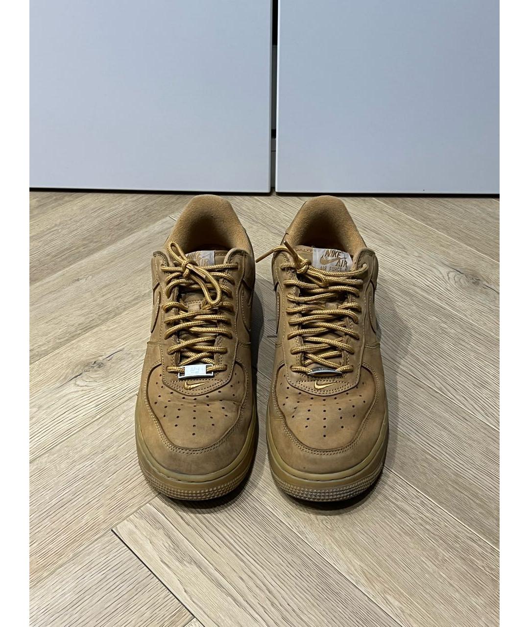 NIKE Коричневые замшевые низкие кроссовки / кеды, фото 2