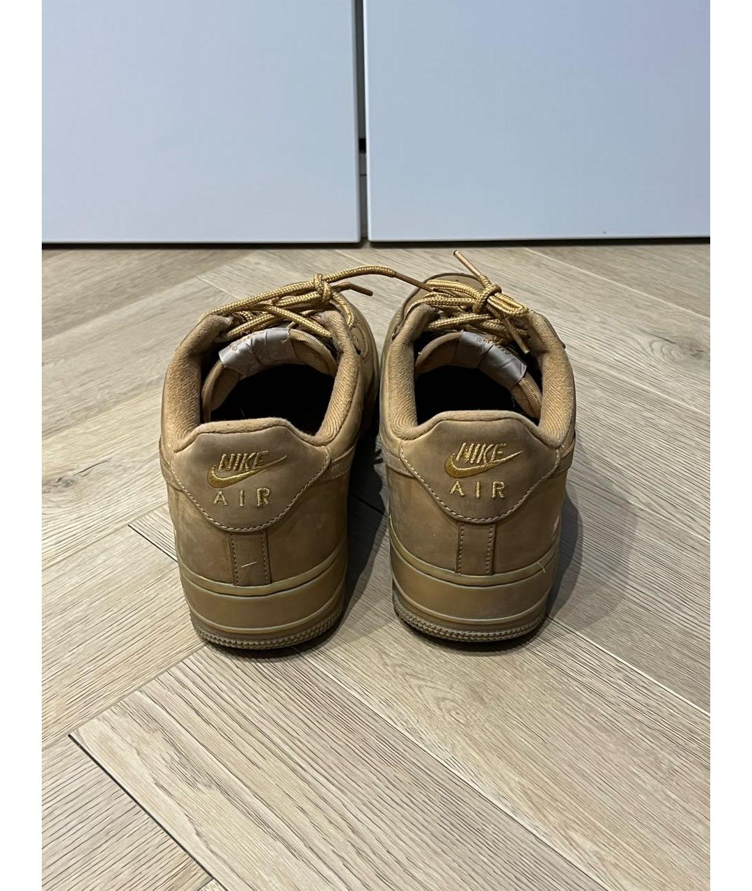 NIKE Коричневые замшевые низкие кроссовки / кеды, фото 4