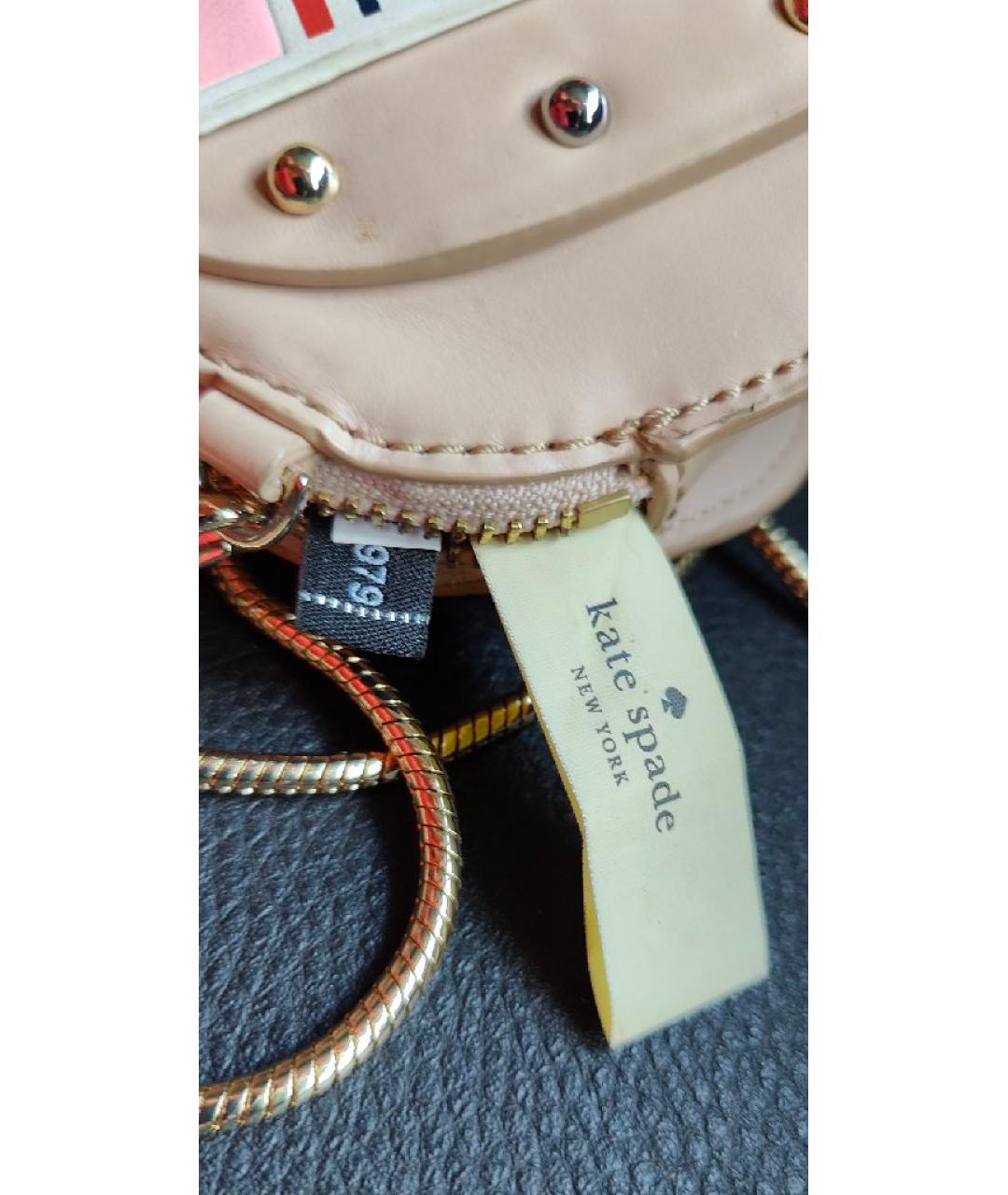 KATE SPADE Бежевая кожаная сумка через плечо, фото 5