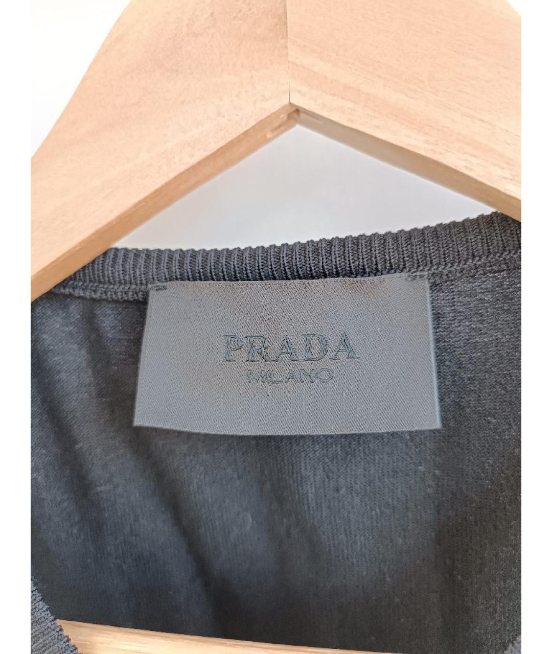 PRADA Черная вискозная майка, фото 6