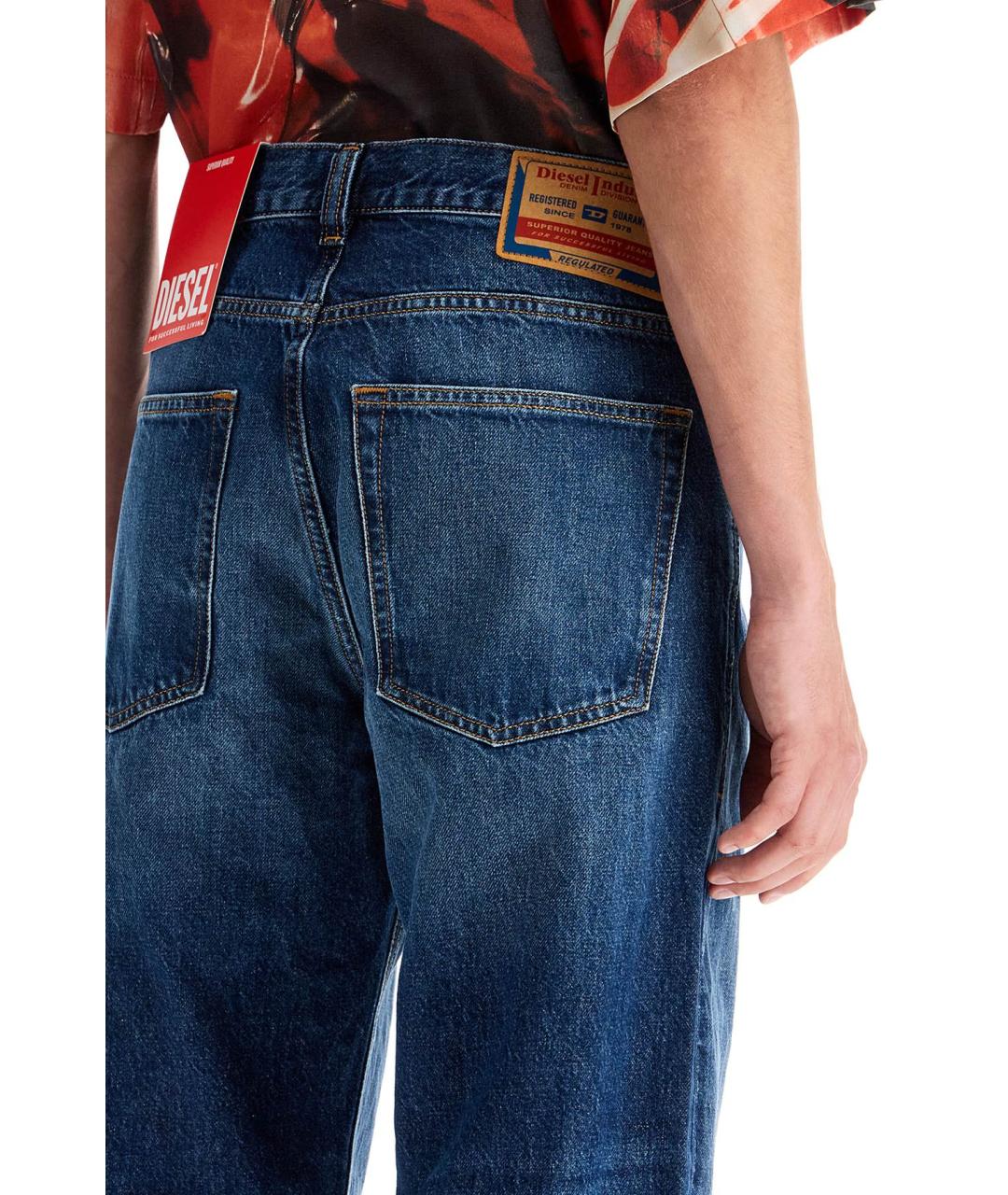 DIESEL Синие атласные повседневные брюки, фото 4