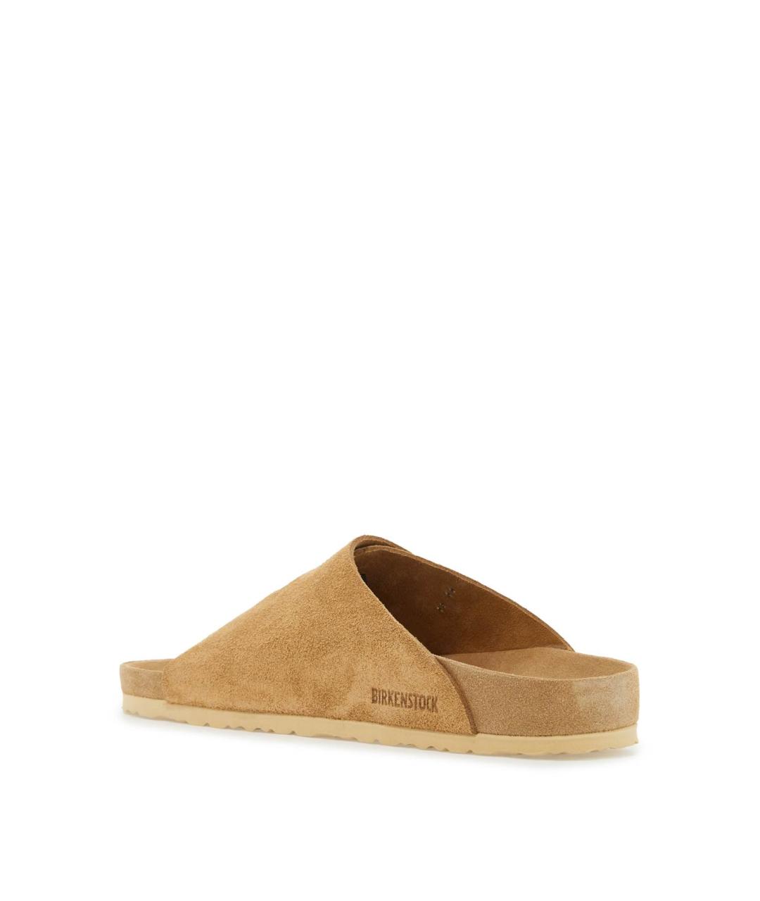 BIRKENSTOCK Бежевые замшевые сандалии, фото 4