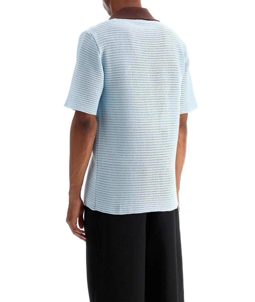JIL SANDER Голубая вискозная футболка, фото 3