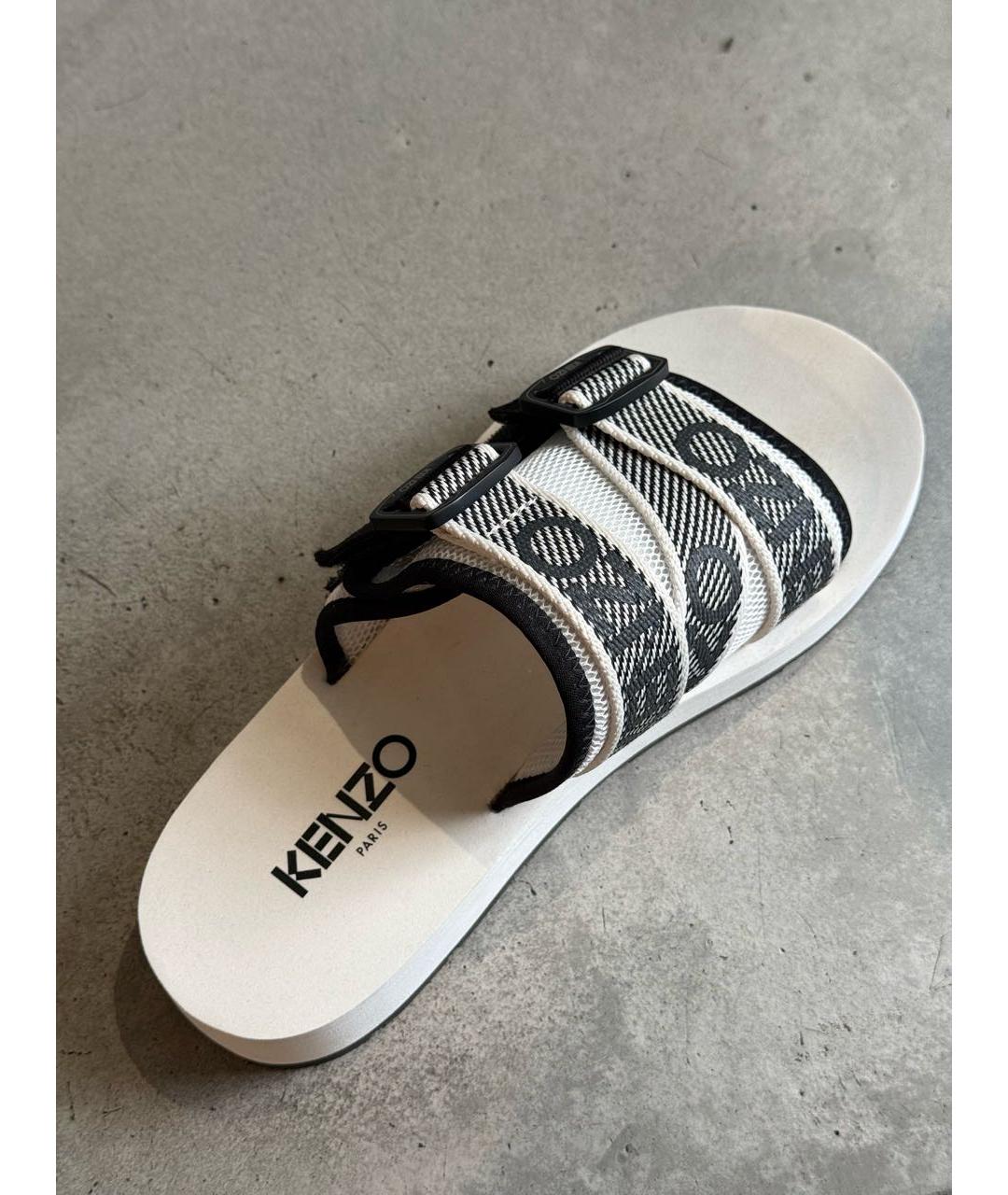 KENZO Белые шлепанцы, фото 4
