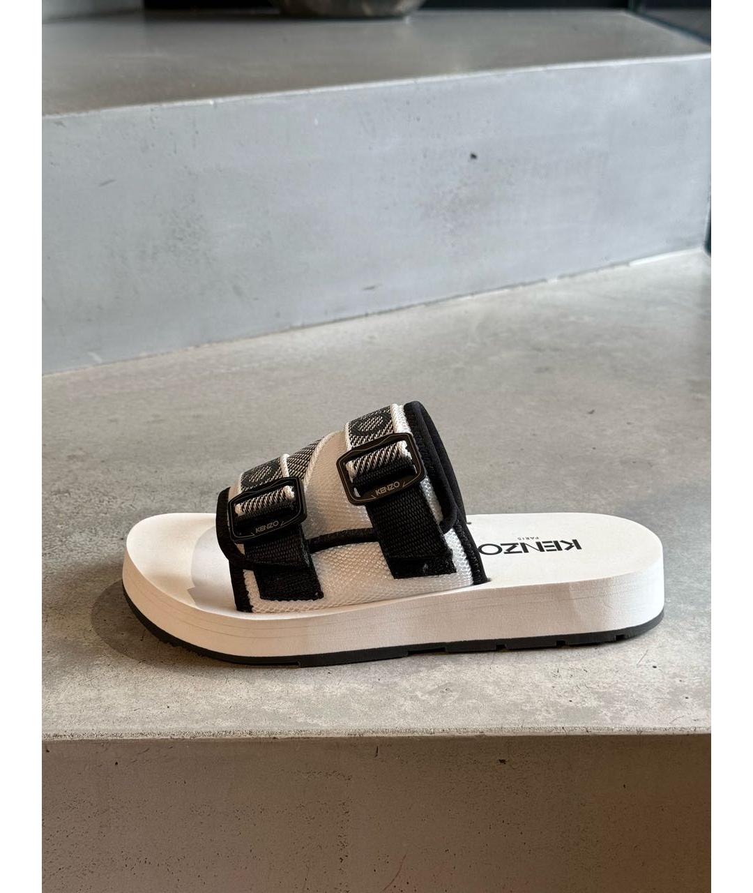 KENZO Белые шлепанцы, фото 7