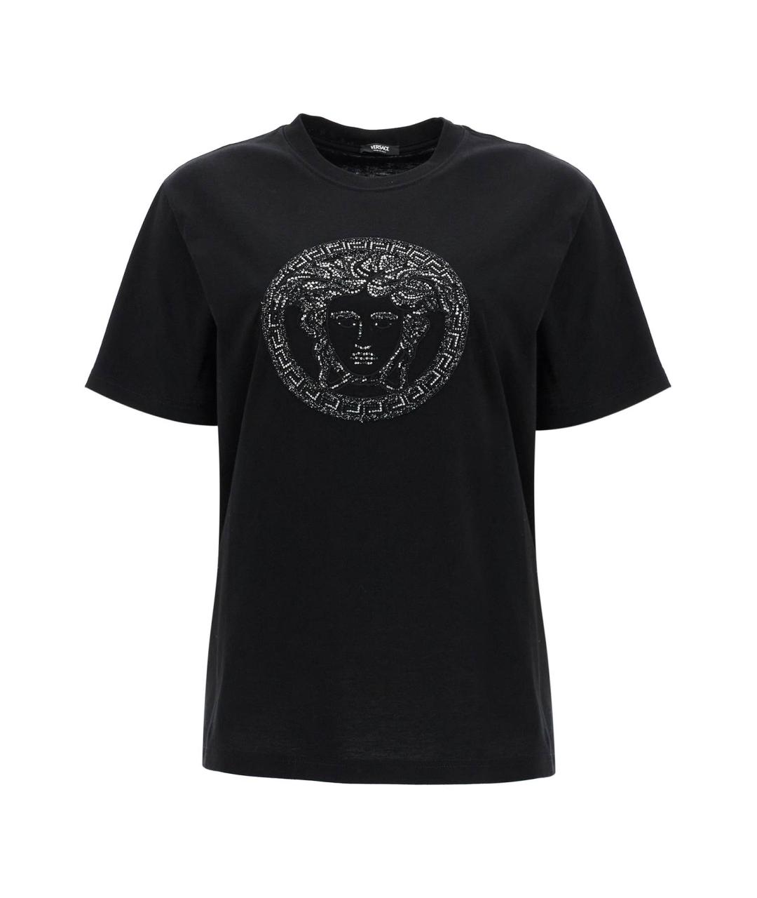 VERSACE Черная хлопковая футболка, фото 1