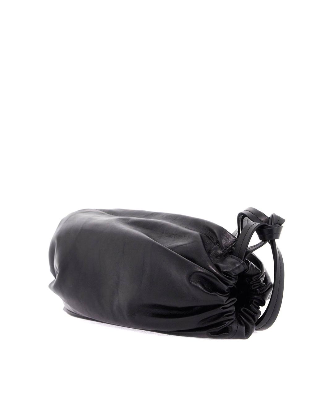 JIL SANDER Черная кожаная сумка через плечо, фото 2