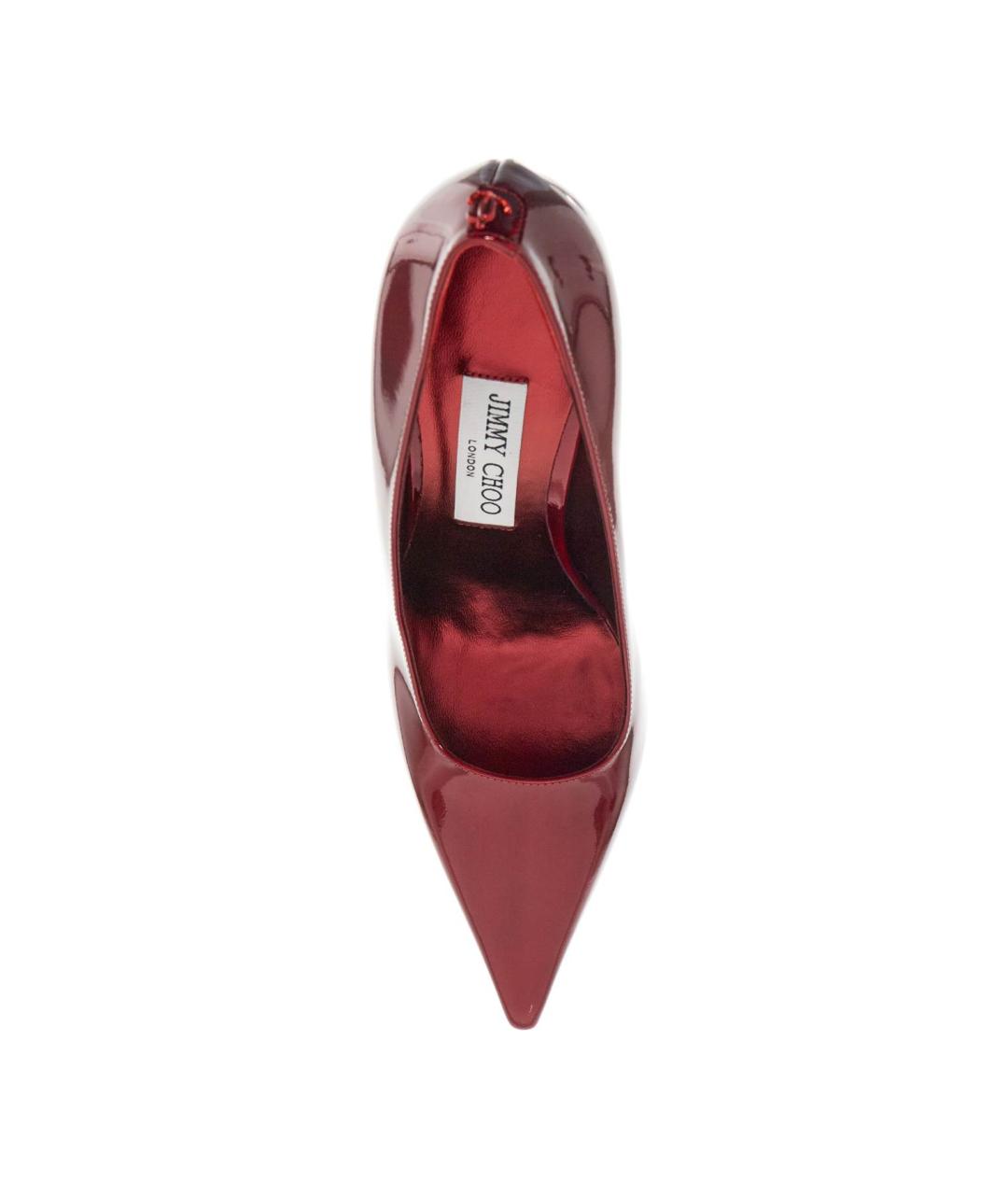 JIMMY CHOO Красные кожаные туфли, фото 2