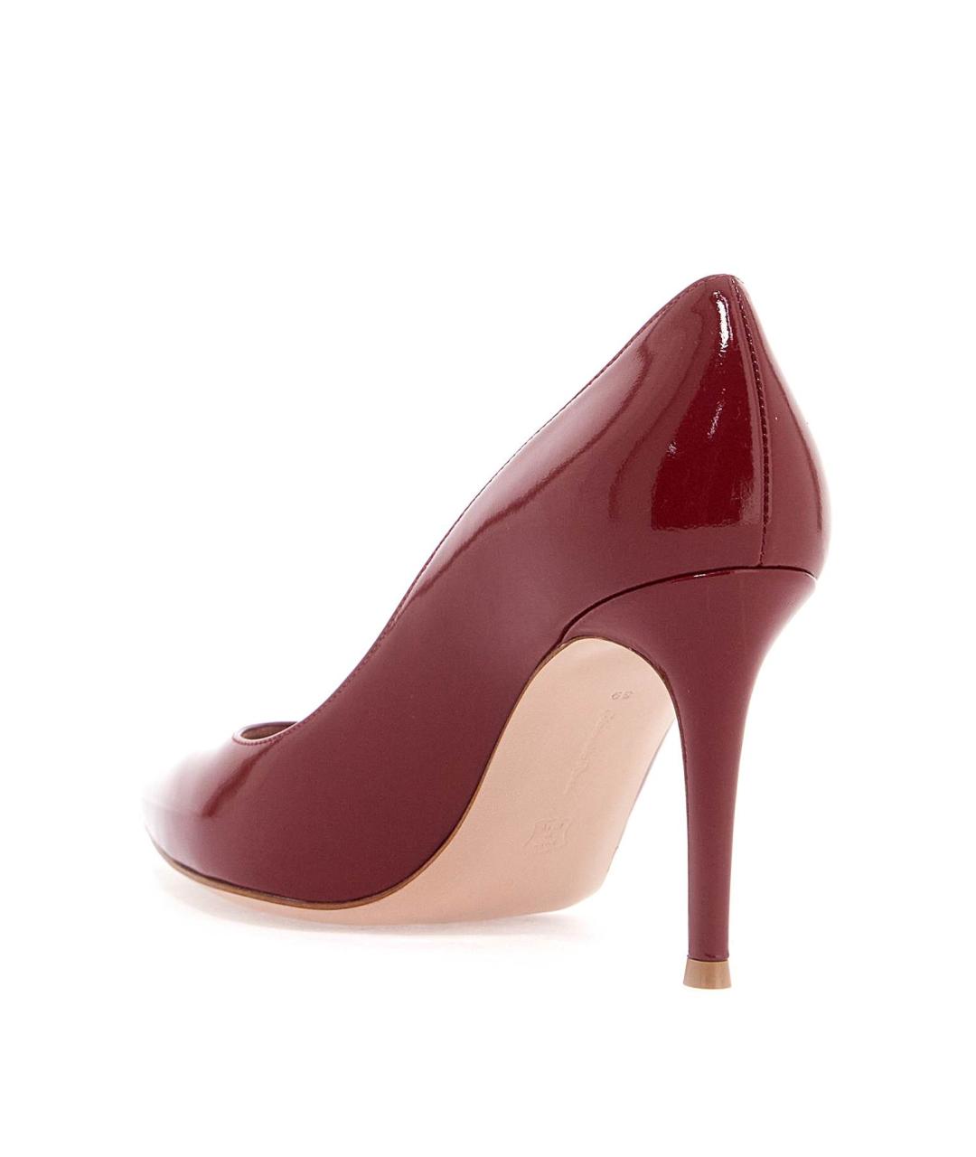 GIANVITO ROSSI Красные кожаные туфли, фото 3