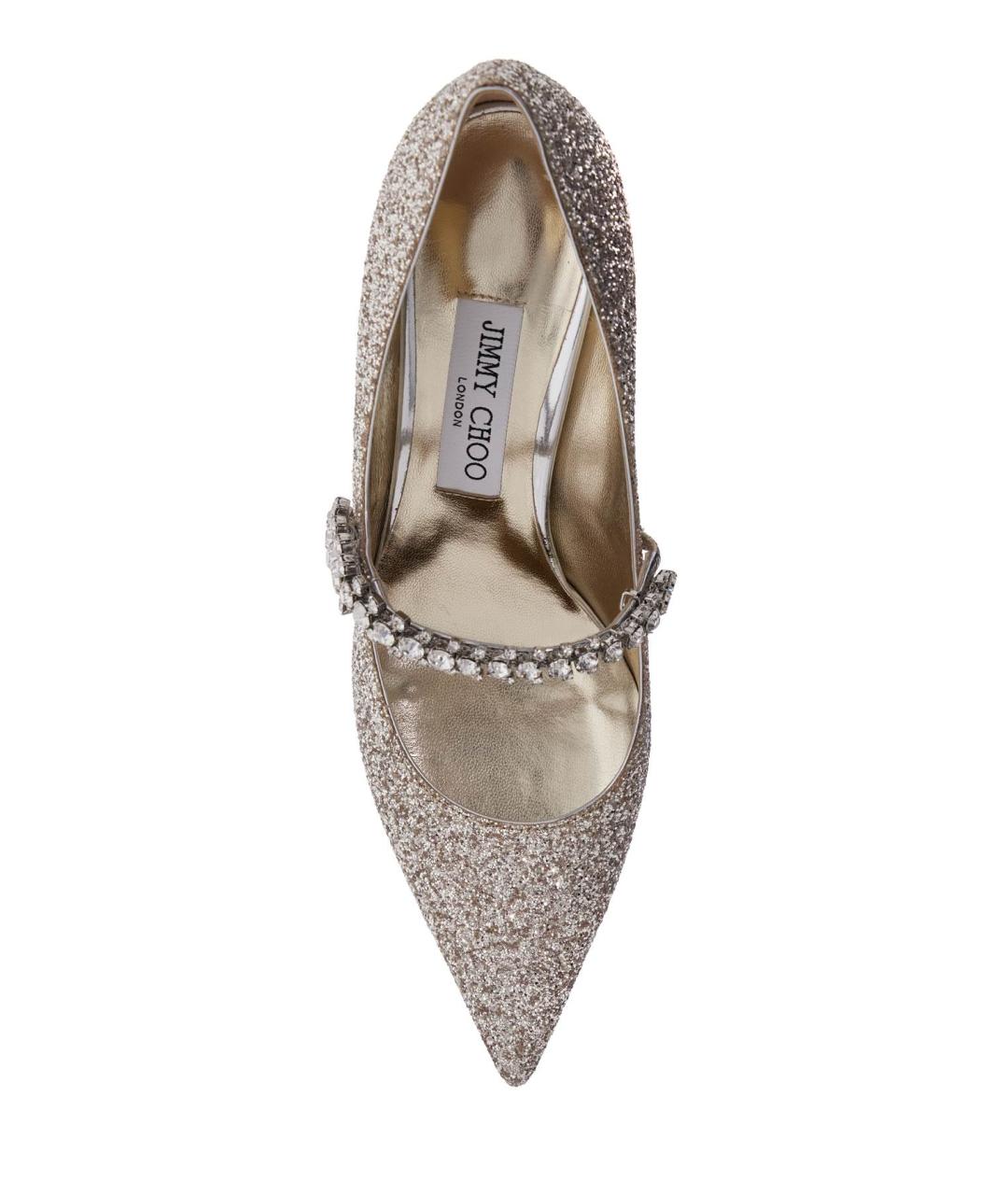 JIMMY CHOO Серебряные синтетические туфли, фото 2