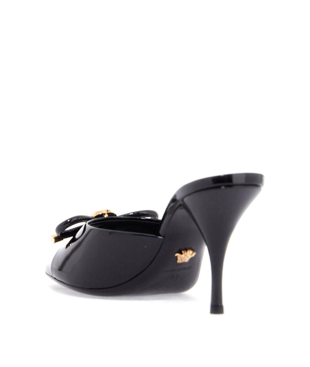 VERSACE Черные мюли из лакированной кожи, фото 3