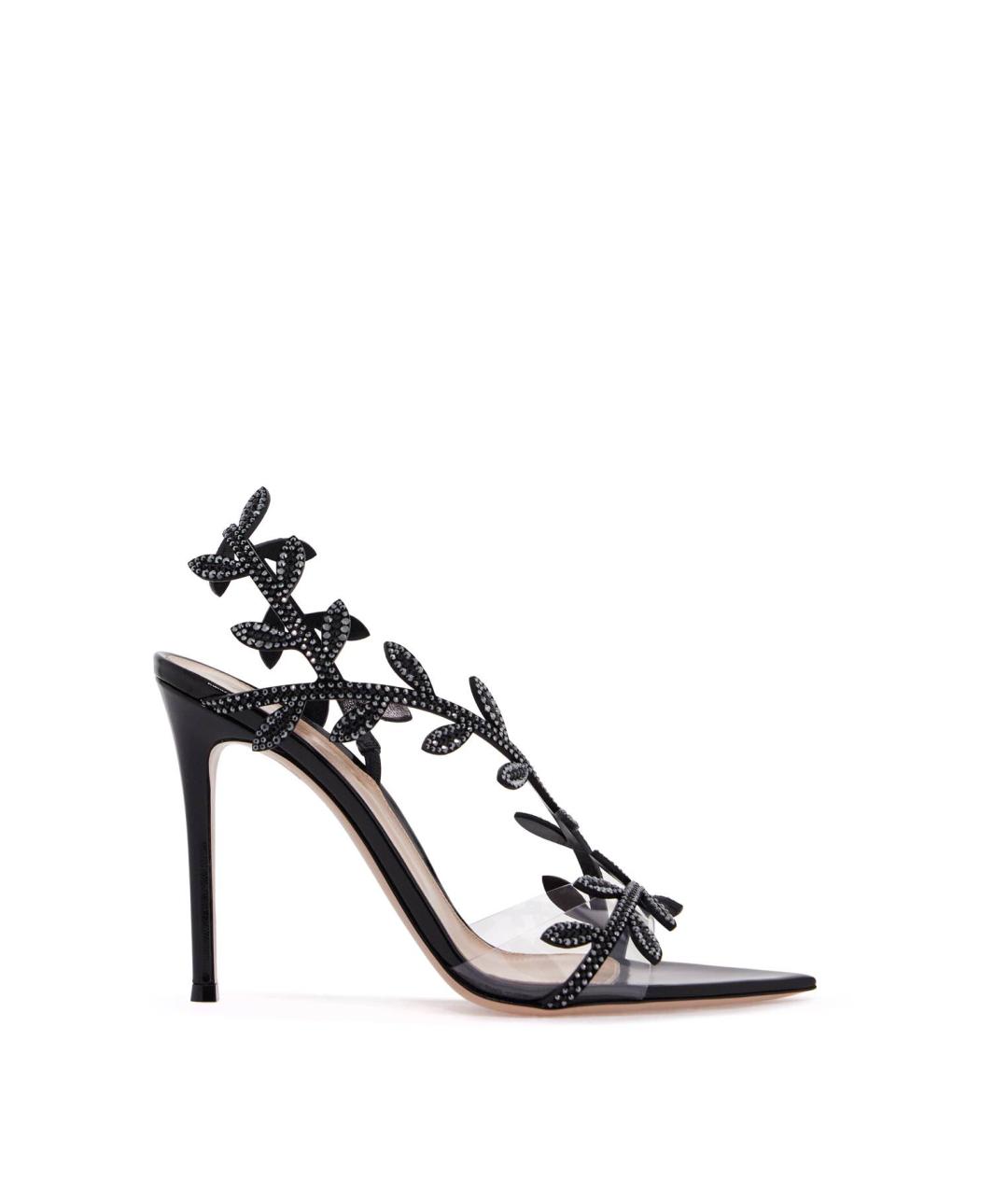 GIANVITO ROSSI Черные кожаные босоножки, фото 1