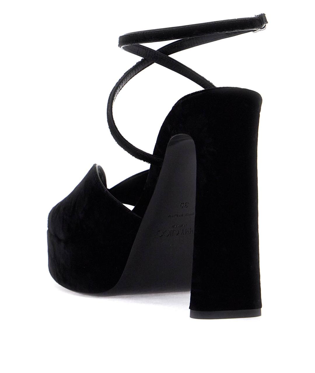 JIMMY CHOO Черные замшевые босоножки, фото 3