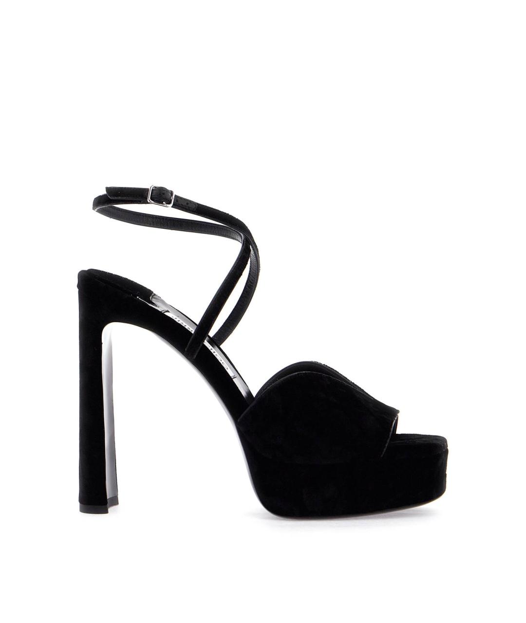 JIMMY CHOO Черные замшевые босоножки, фото 1