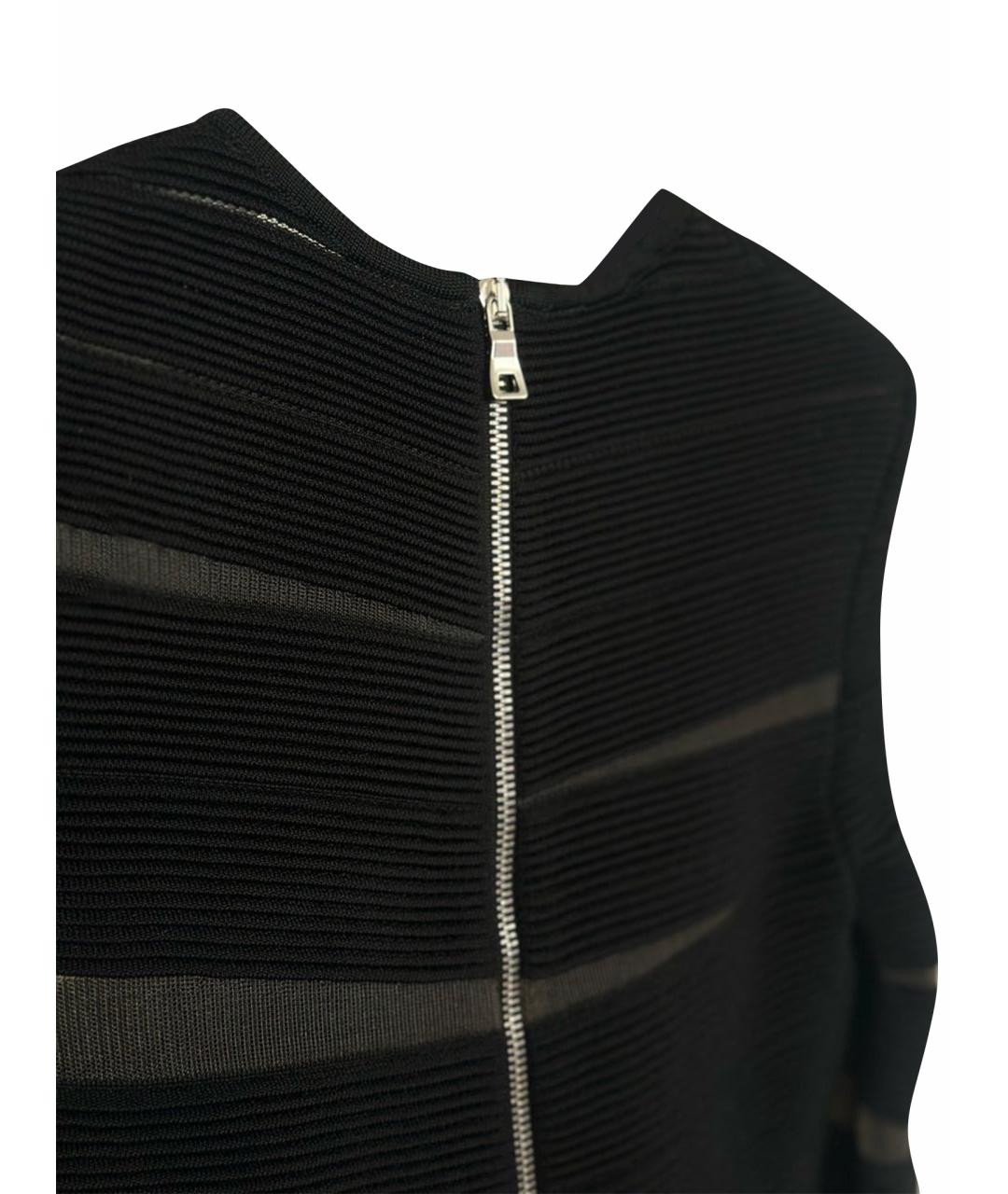 BALMAIN Черное вискозное коктейльное платье, фото 9