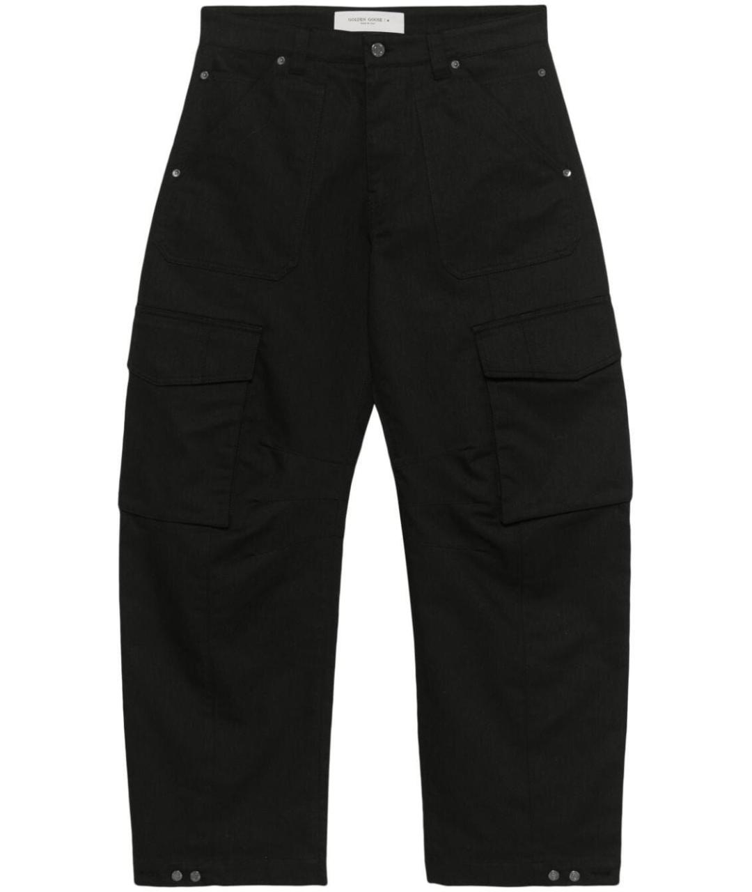 GOLDEN GOOSE DELUXE BRAND Черные хлопковые повседневные брюки, фото 1