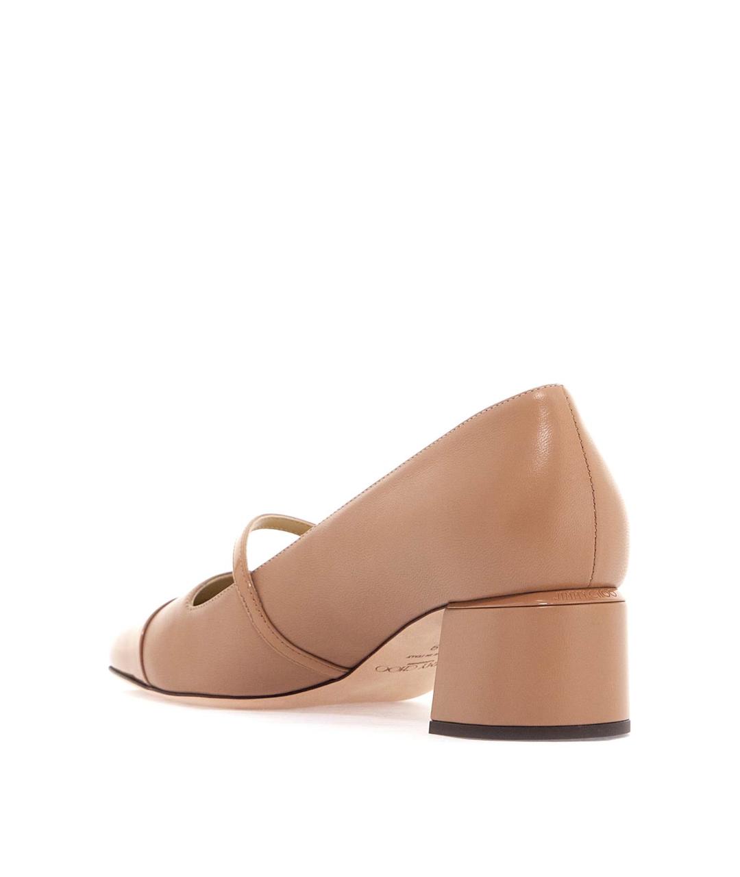 JIMMY CHOO Бежевые кожаные туфли, фото 4