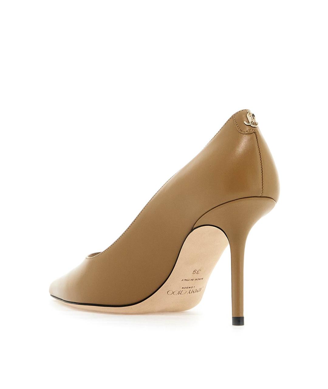 JIMMY CHOO Бежевые кожаные туфли, фото 4