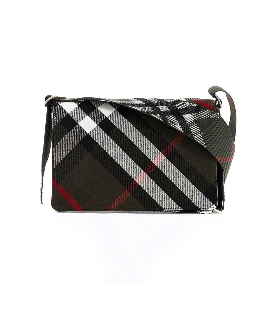 BURBERRY Хаки тканевая сумка на плечо, фото 1