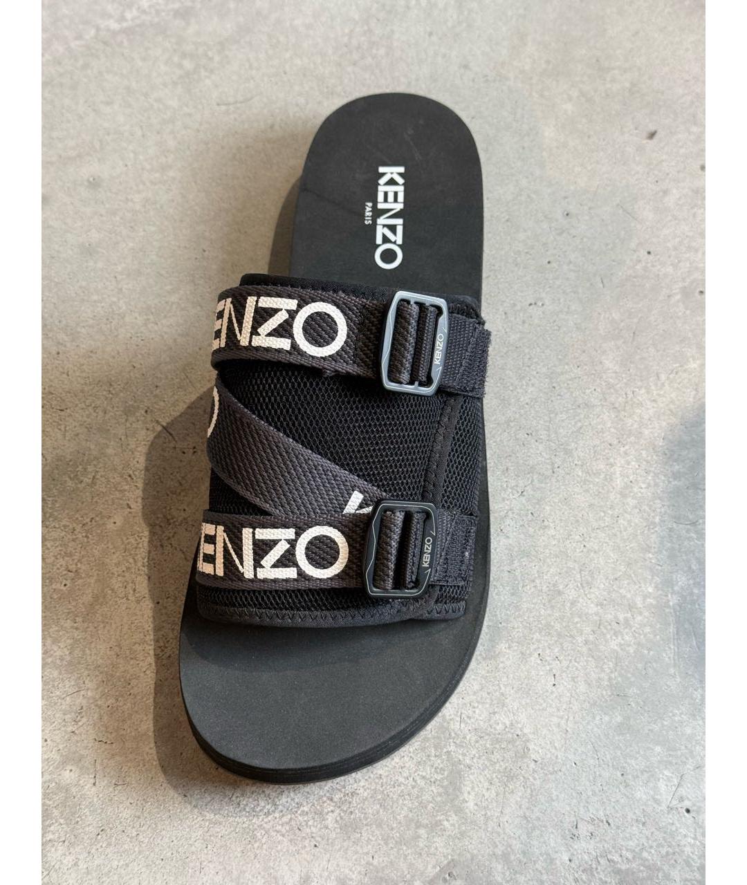 KENZO Черные шлепанцы, фото 2