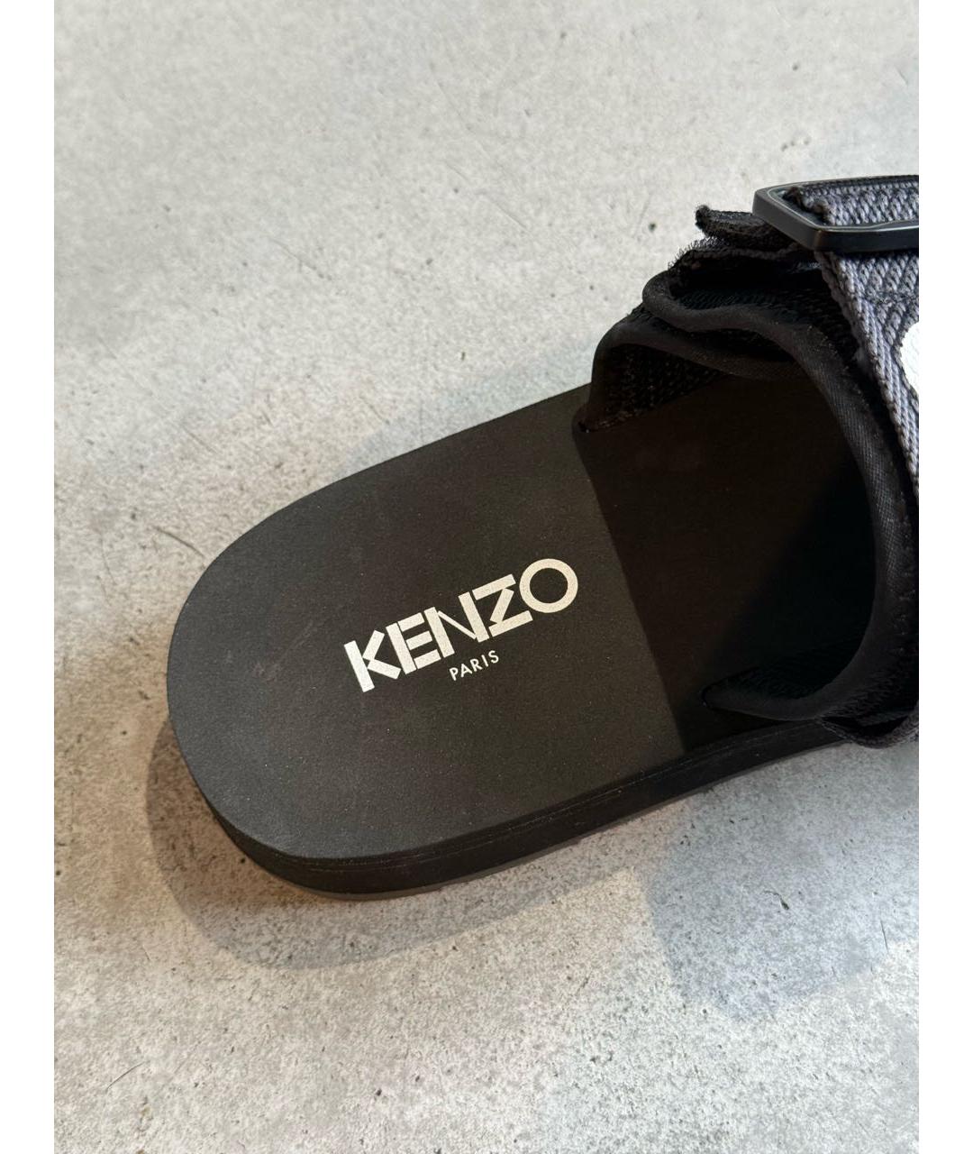 KENZO Черные шлепанцы, фото 4