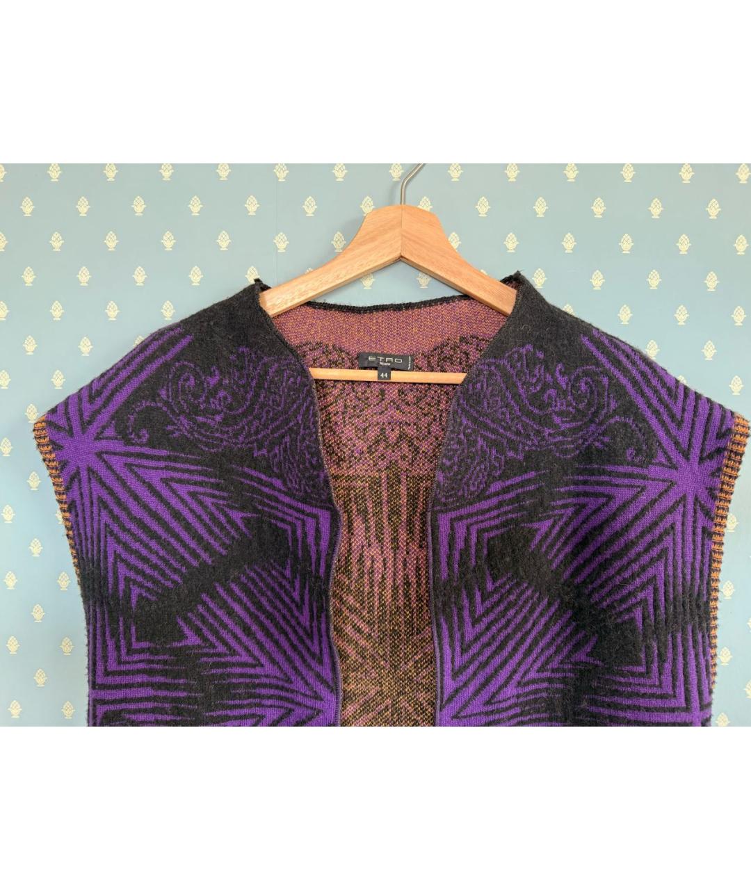 ETRO Фиолетовый шерстяной жилет, фото 3