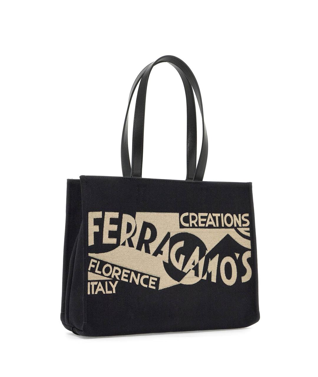 FERRAGAMO Черная сумка тоут, фото 3