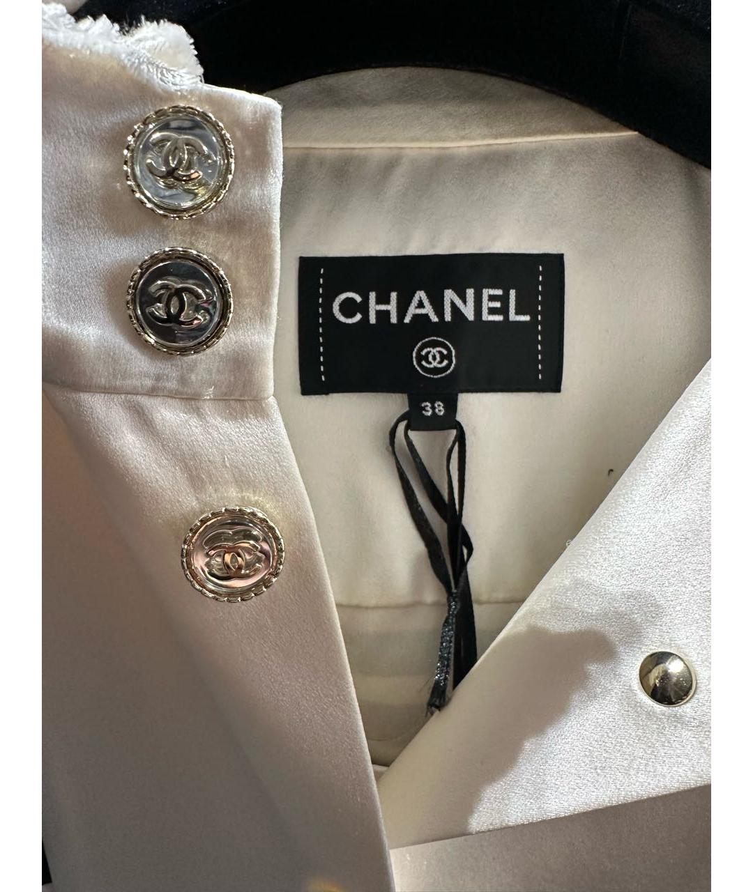 CHANEL Бежевое шелковое повседневное платье, фото 3